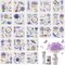 20 Sheets Lavender Rub on Transfers for Crafts (purple) 5.91 inches x 5.91 inches